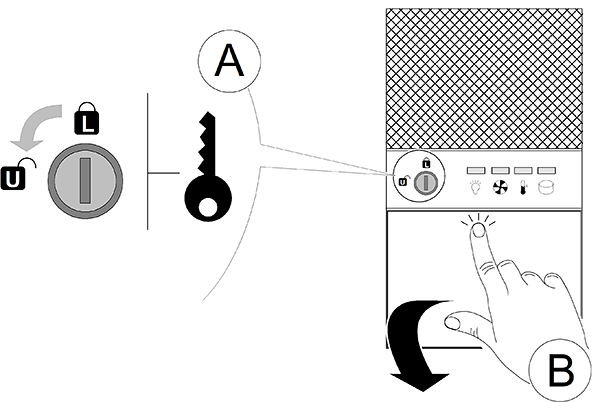 Unlocking Trap Door Diagram
