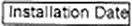 Installation Date Label