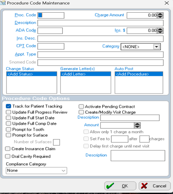 Creating a Surcharge Procedure Code