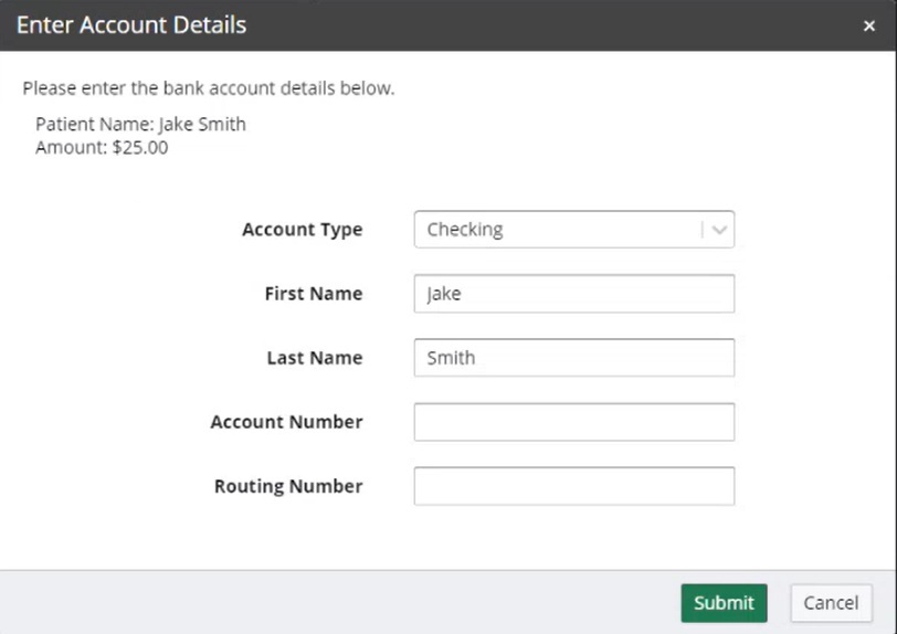 Enter Account Details