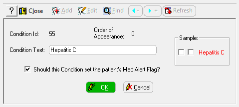 Add Medical Conditions